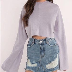 NWOT purple crop top